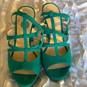 Green Nine West heels